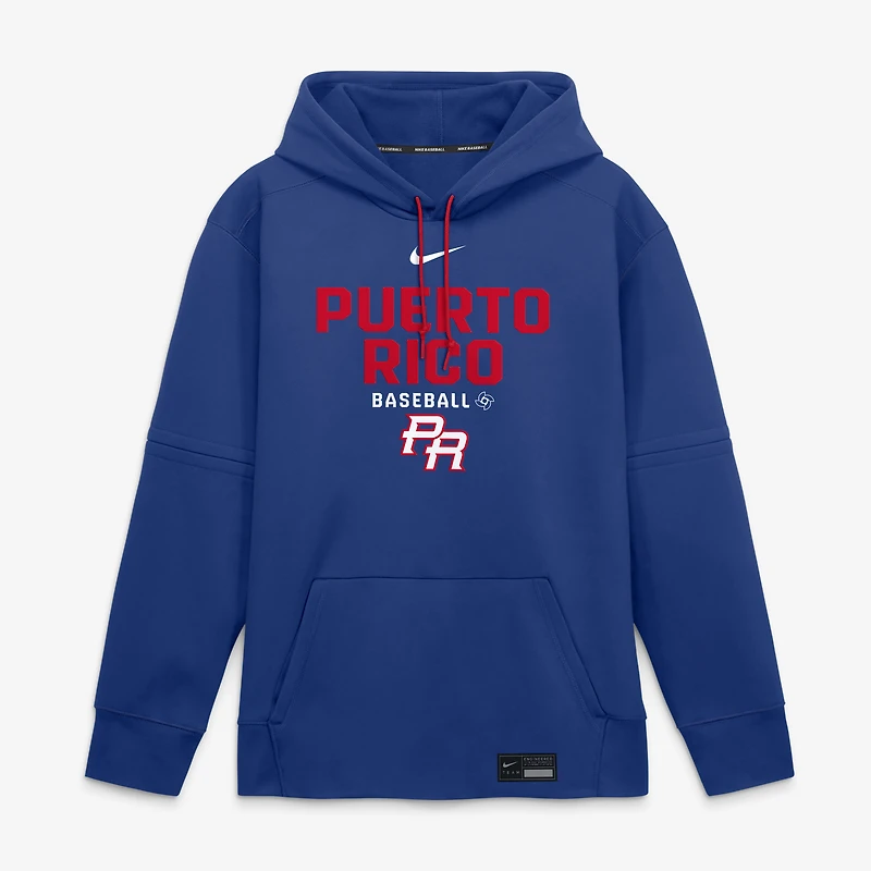 Men's Nike Royal Puerto Rico Baseball 2026 World Classic Authentic Collection Therma-FIT Hoodie