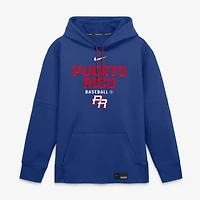 Men's Nike  Royal Puerto Rico Baseball 2026 World Classic Authentic Collection Therma-FIT Hoodie
