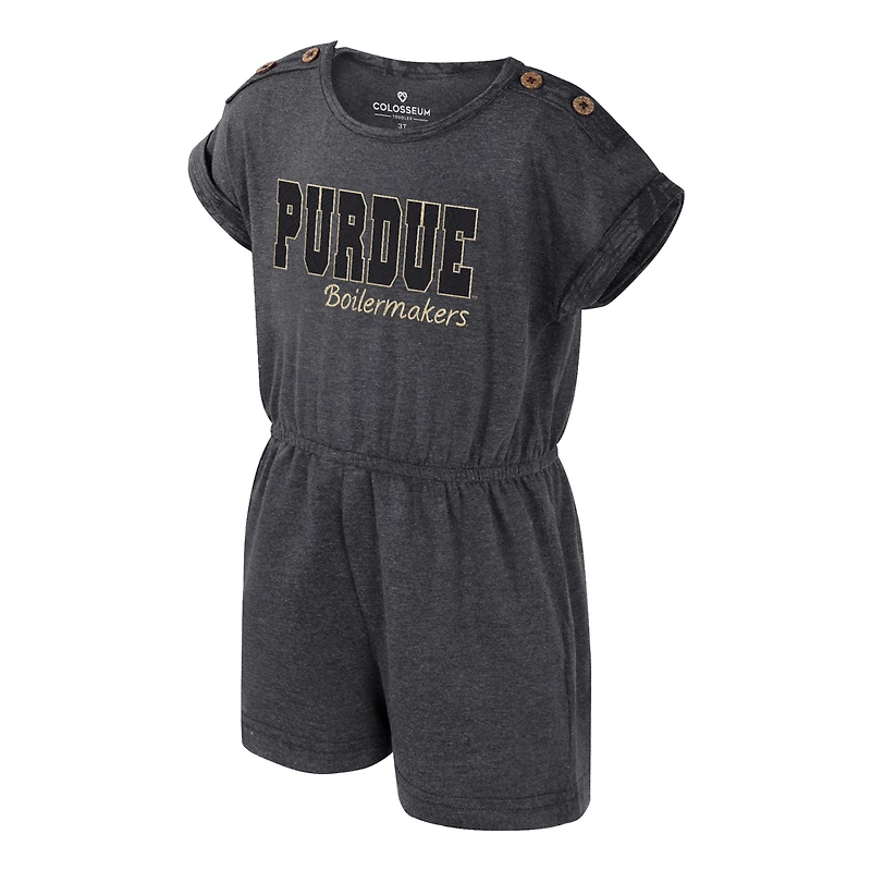 Girls Toddler Colosseum Heather Charcoal Purdue Boilermakers Cinder Romper