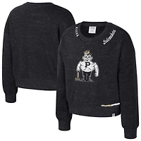 Girls Youth Colosseum  Black Purdue Boilermakers Just a Minute Sweatshirt