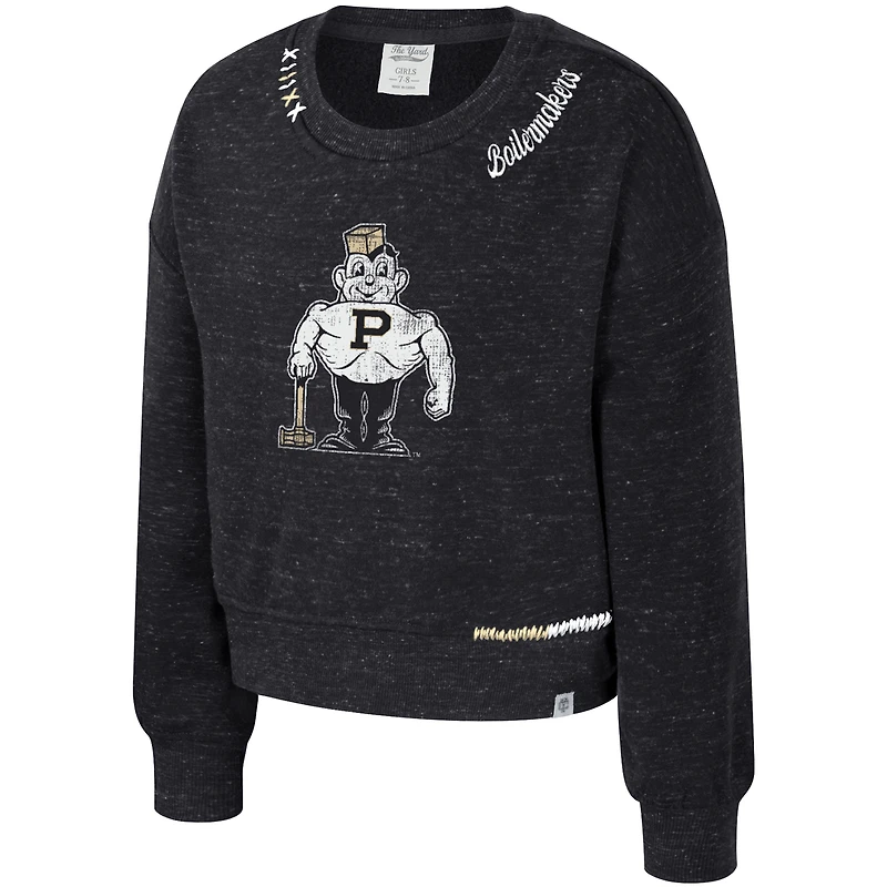 Girls Youth Colosseum Black Purdue Boilermakers Just a Minute Sweatshirt