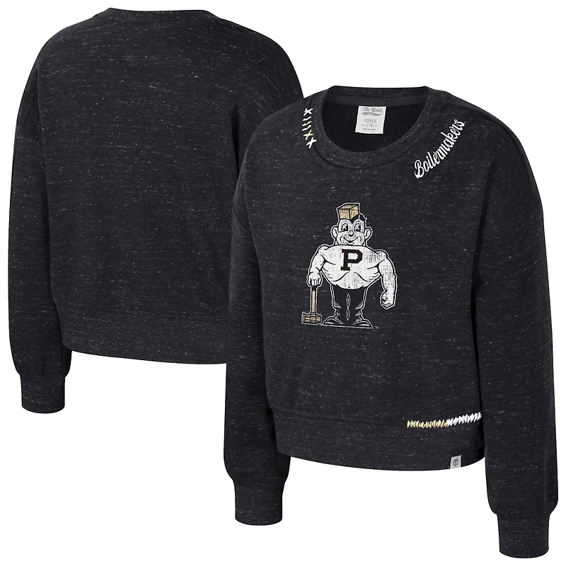 Girls Youth Colosseum Black Purdue Boilermakers Just a Minute Sweatshirt