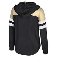 T-shirt à manches longues et capuche pour jeunes filles Colosseum Black Purdue Boilermakers Reflection