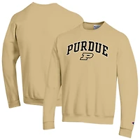 Men's Champion  Gold Purdue Boilermakers Arch Over Logo Pullover Sweatshirt