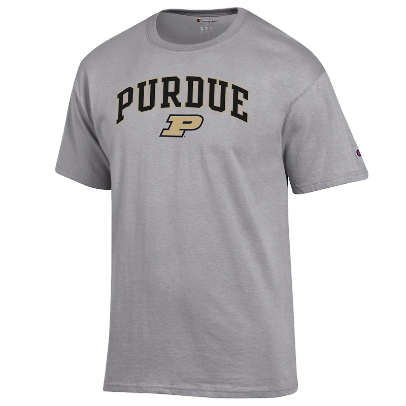 T-shirt à logo arché Purdue Boilermakers Champion Heather Grey pour homme