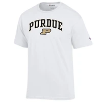 T-shirt blanc avec logo Purdue Boilermakers Champion pour homme