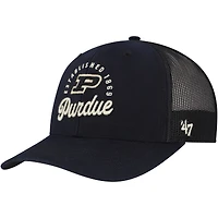 Casquette ajustable noire Purdue Boilermakers Pitstop Trucker '47 pour homme