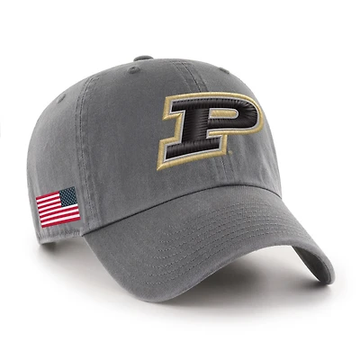 Men's '47 Charcoal Purdue Boilermakers Americana Heritage Clean Up Adjustable Hat