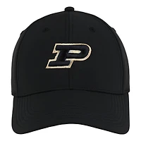 Casquette ajustable Ahead Stratus noire Purdue Boilermakers pour homme