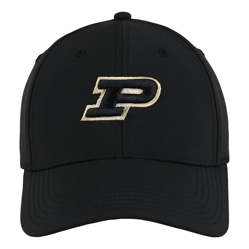 Men's Ahead  Black Purdue Boilermakers Stratus Adjustable Hat