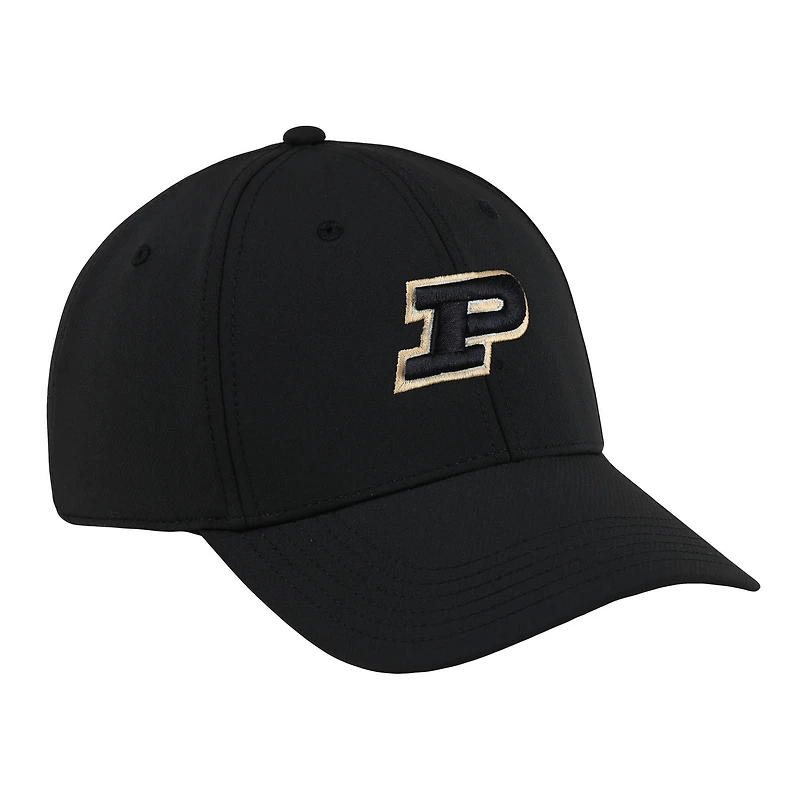Men's Ahead  Black Purdue Boilermakers Stratus Adjustable Hat