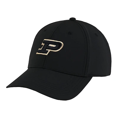 Casquette ajustable Ahead Stratus noire Purdue Boilermakers pour homme