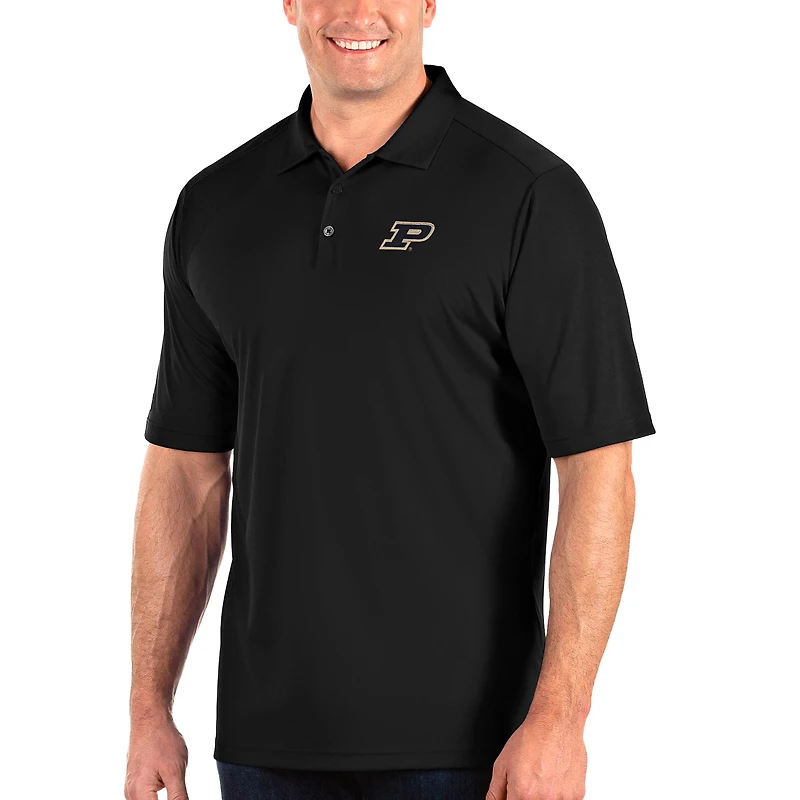 Polo hommage Purdue Boilermakers noir Antigua pour homme, grande taille