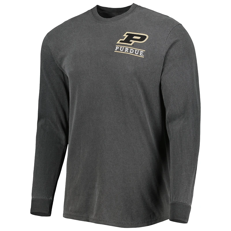 T-shirt noir à manches longues Purdue Boilermakers Circle Campus Scene pour homme