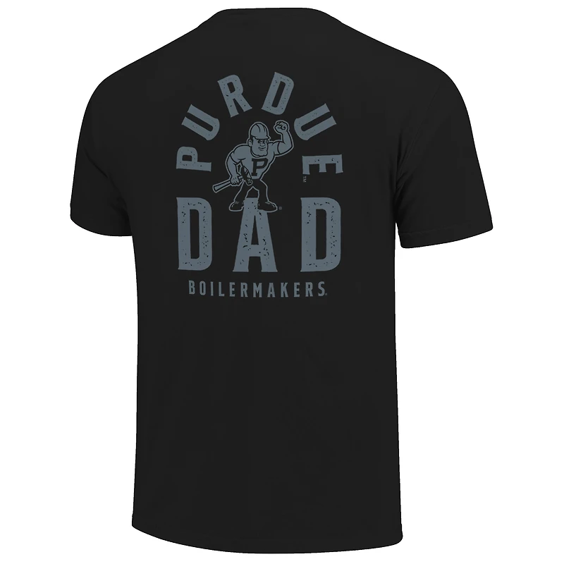 T-shirt noir pour homme Purdue Boilermakers avec logo mascotte la fête des pères