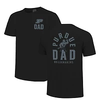 Men's  Black Purdue Boilermakers Father's Day Mascot Overlay T-Shirt