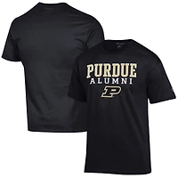 T-shirt noir Champion pour homme avec logo des anciens élèves Purdue Boilermakers
