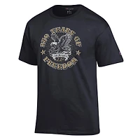 T-shirt noir Champion Purdue Boilermakers Americana 250 ans de liberté pour hommes