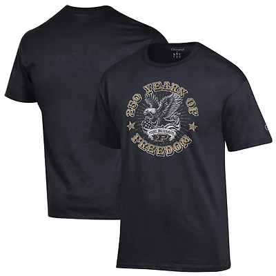 T-shirt noir Champion Purdue Boilermakers Americana 250 ans de liberté pour hommes