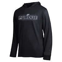 T-shirt à capuche manches longues Champion noir Purdue Boilermakers Gradient All-Star pour homme