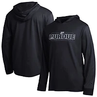 T-shirt à capuche manches longues Champion noir Purdue Boilermakers Gradient All-Star pour homme
