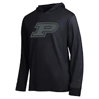 Men's Champion  Black Purdue Boilermakers Tonal All-Star Long Sleeve Hooded T-Shirt