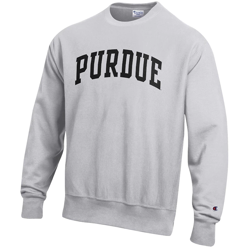 Sweat-shirt en polaire à tissage inversé Champion Gray Purdue Boilermakers pour homme