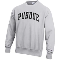 Sweat-shirt en polaire à tissage inversé Champion Gray Purdue Boilermakers pour homme