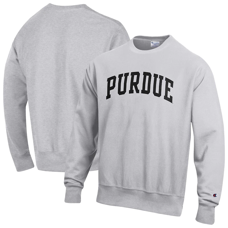 Men's Champion Gray Purdue Boilermakers Reverse Weave Fleece Sweatshirt