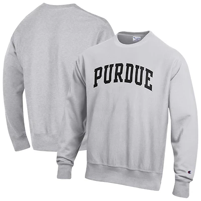 Men's Champion Gray Purdue Boilermakers Reverse Weave Fleece Sweatshirt