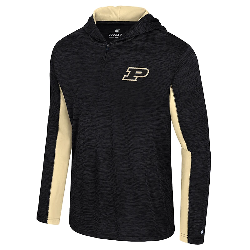 Sweat à capuche zippé quart de tour Colosseum Black Purdue Boilermakers Always Sunny pour homme