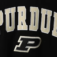 Colosseum Black Purdue Boilermakers Arch & Logo Sweat-shirt à col rond pour homme