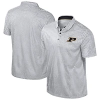 Men's Colosseum Black Purdue Boilermakers Big & Tall Marty Rival Polo