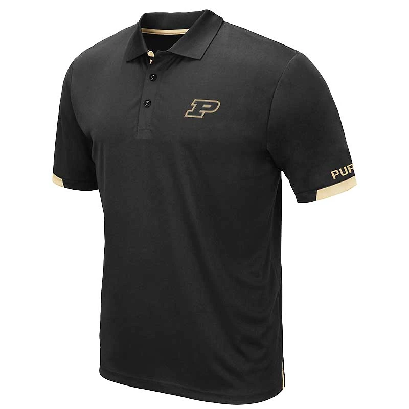Polo Colosseum noir Purdue Boilermakers Big & Tall Santry pour hommes