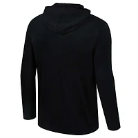 Men's Colosseum Black Purdue Boilermakers Color Pop Active Blend 2-Hit Long Sleeve Hooded T-Shirt