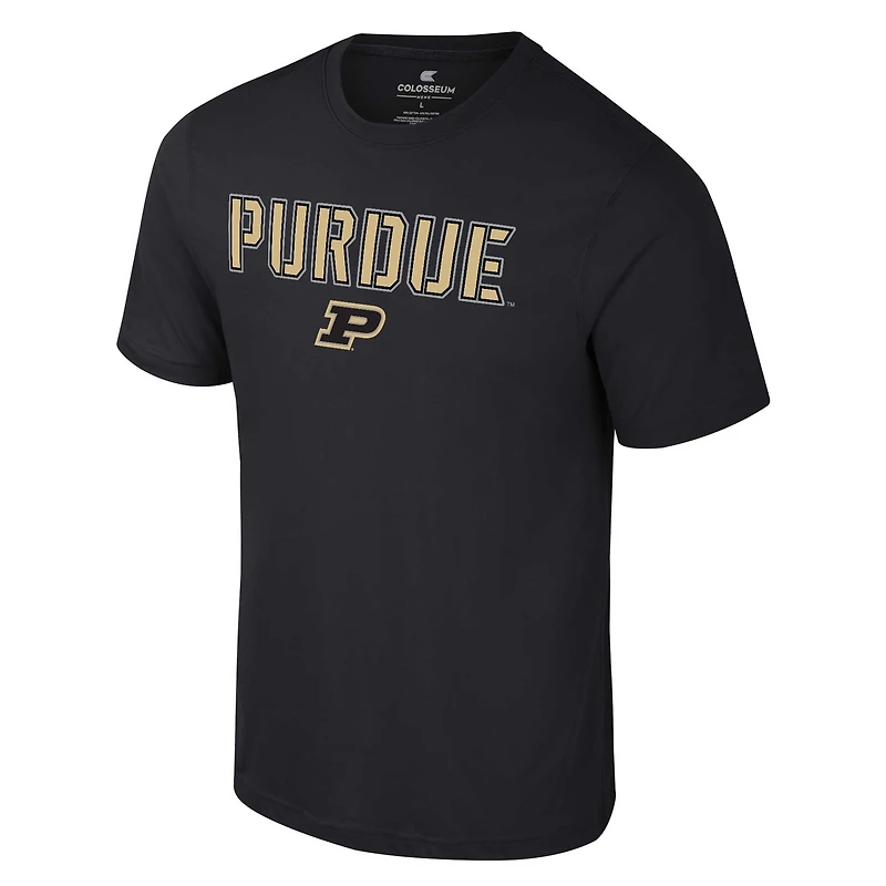 Men's Colosseum Black Purdue Boilermakers Color Pop Active Blend T-Shirt