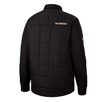 Men's Colosseum Black Purdue Boilermakers Detonate Quilted Full-Snap Jacket