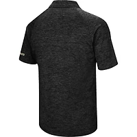 Men's Colosseum Black Purdue Boilermakers Down Swing Polo