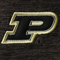 Men's Colosseum Black Purdue Boilermakers Down Swing Polo