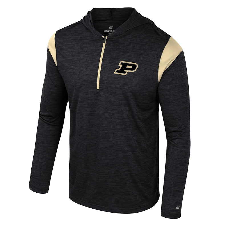 Coupe-vent à demi-zip Colosseum Black Purdue Boilermakers Dozer pour homme