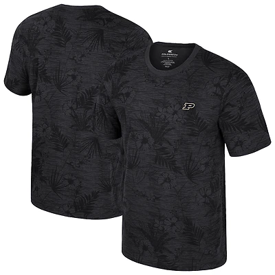 T-shirt à imprimé floral noir Colosseum Purdue Boilermakers pour homme