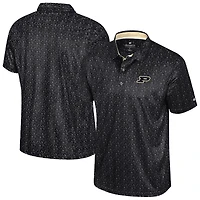 Polo noir à imprimé football Purdue Boilermakers Colosseum pour homme