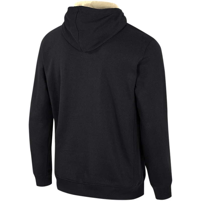 Men's Colosseum Black Purdue Boilermakers Half-Zip Hoodie