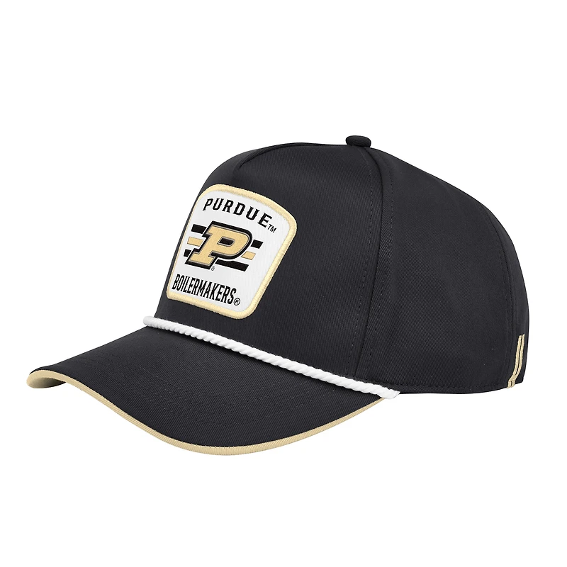 Casquette ajustable noire Colosseum Purdue Boilermakers Hits the Road Podium pour homme