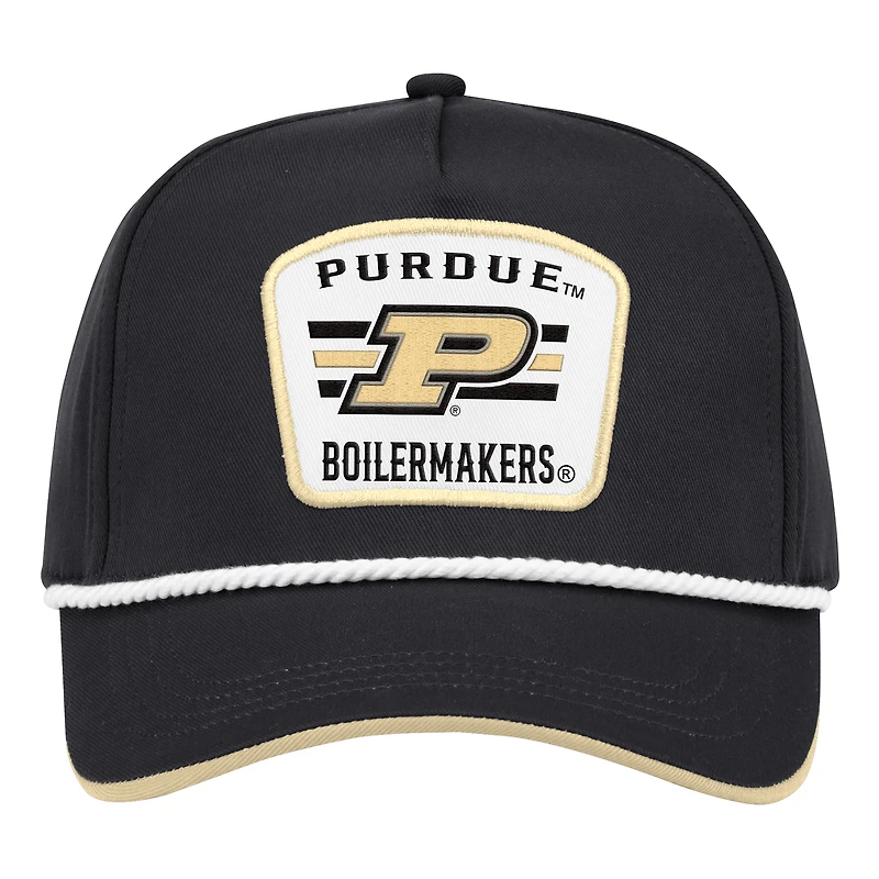 Casquette ajustable noire Colosseum Purdue Boilermakers Hits the Road Podium pour homme