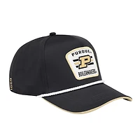 Casquette ajustable noire Colosseum Purdue Boilermakers Hits the Road Podium pour homme
