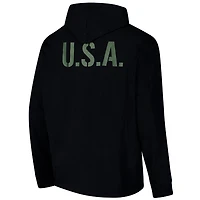 Men's Colosseum Black Purdue Boilermakers OHT Military Appreciation Hoodie Long Sleeve T-Shirt