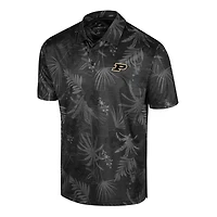 Men's Colosseum Black Purdue Boilermakers Palms Team Polo