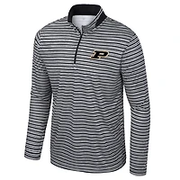 Haut rayé à glissière quart de tour Colosseum Black Purdue Boilermakers pour homme