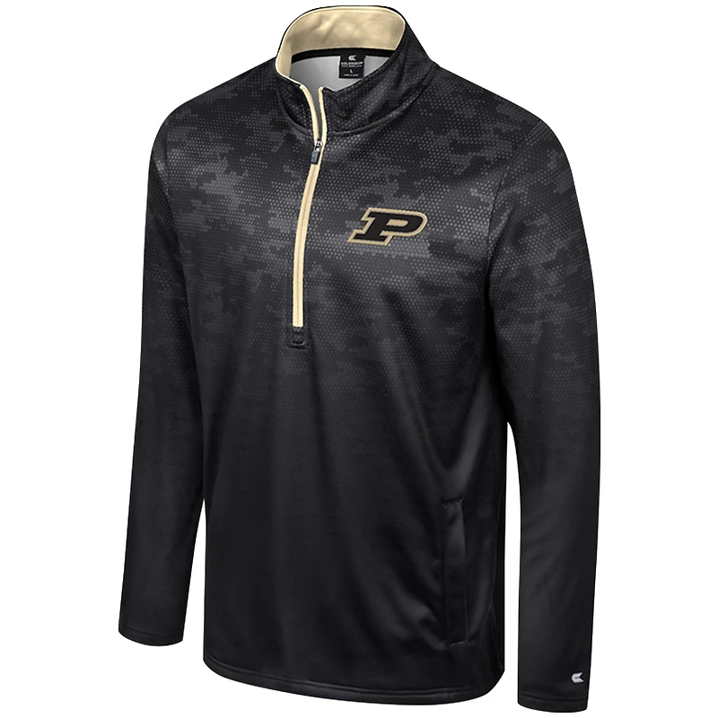 Colosseum Black Purdue Boilermakers The Machine Veste à demi-fermeture éclair pour hommes